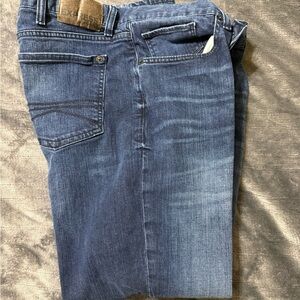 Express Men's Dark Blue Slim Straight Jeans